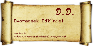 Dvoracsek Dániel névjegykártya